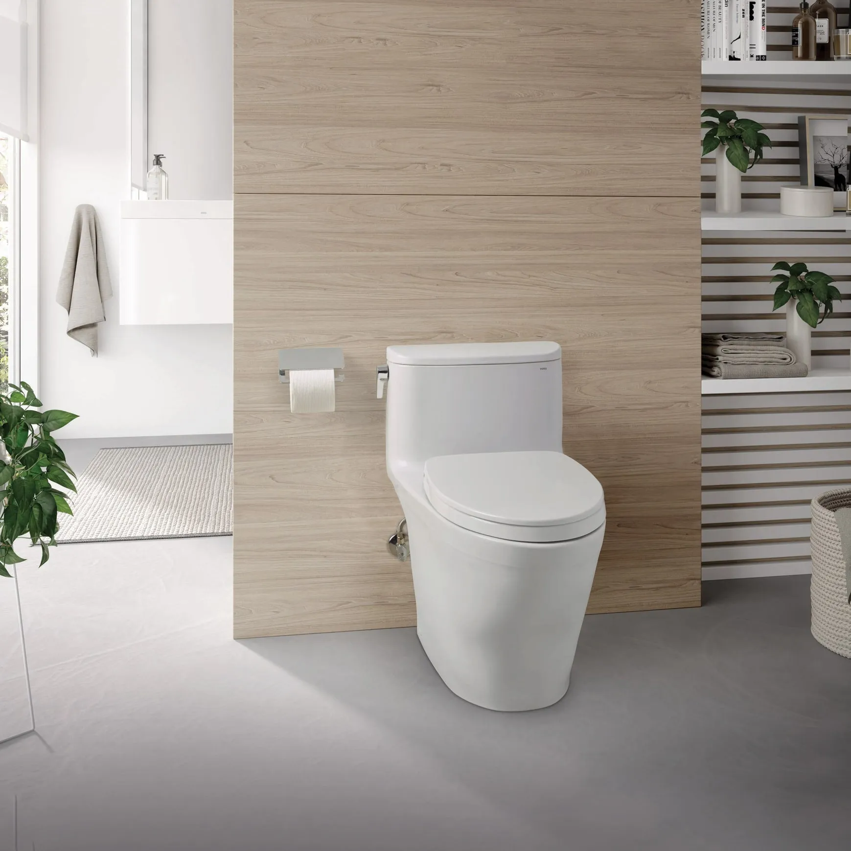 TOTO MS642124CEFG#03 Nexus One-Piece Toilet with SS124 SoftClose Seat, Washlet  Ready, Bone Finish