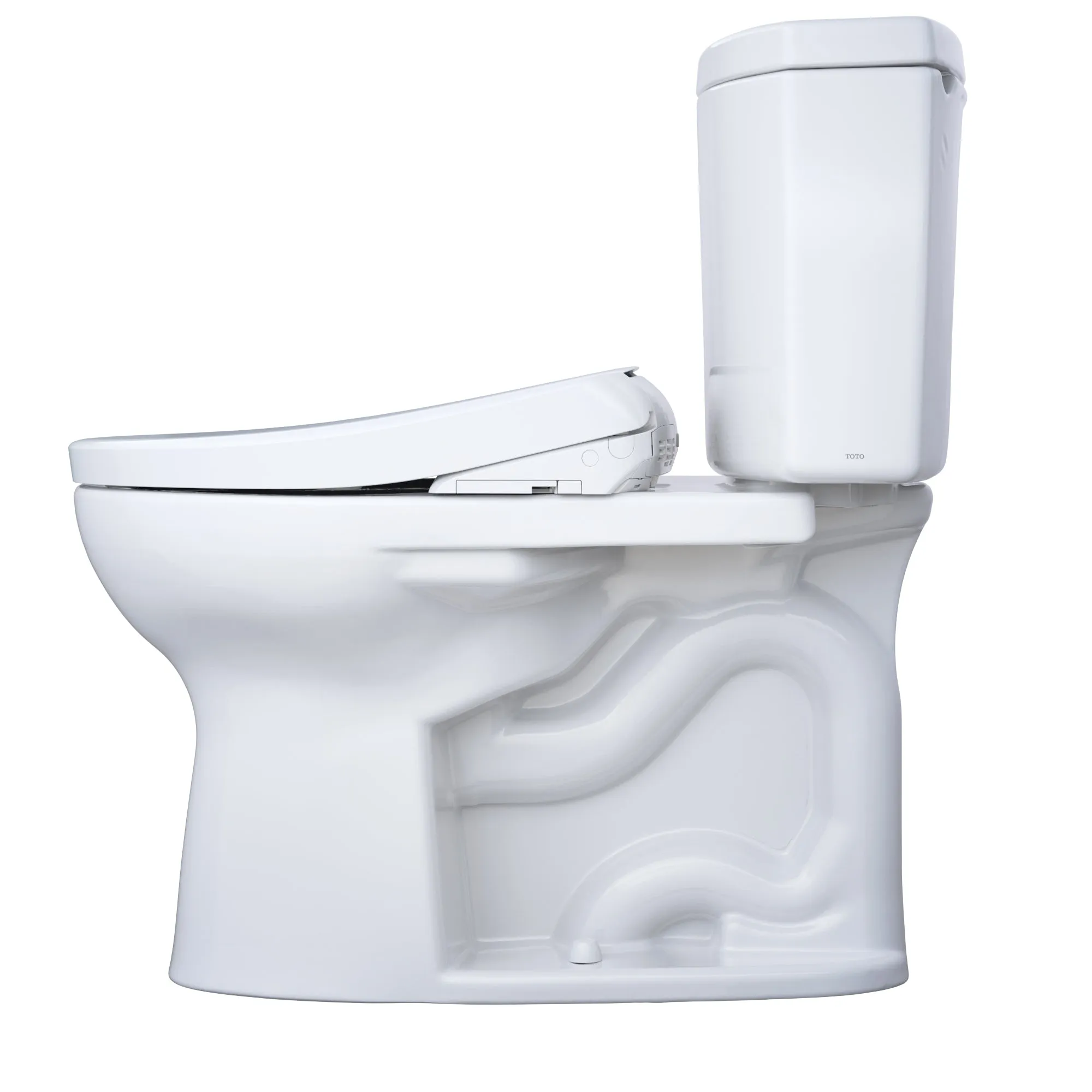 TOTO MW4544736CEFGA#01 WASHLET  Drake II Two-Piece Toilet with Auto Flush WASHLET  S7A Bidet Seat