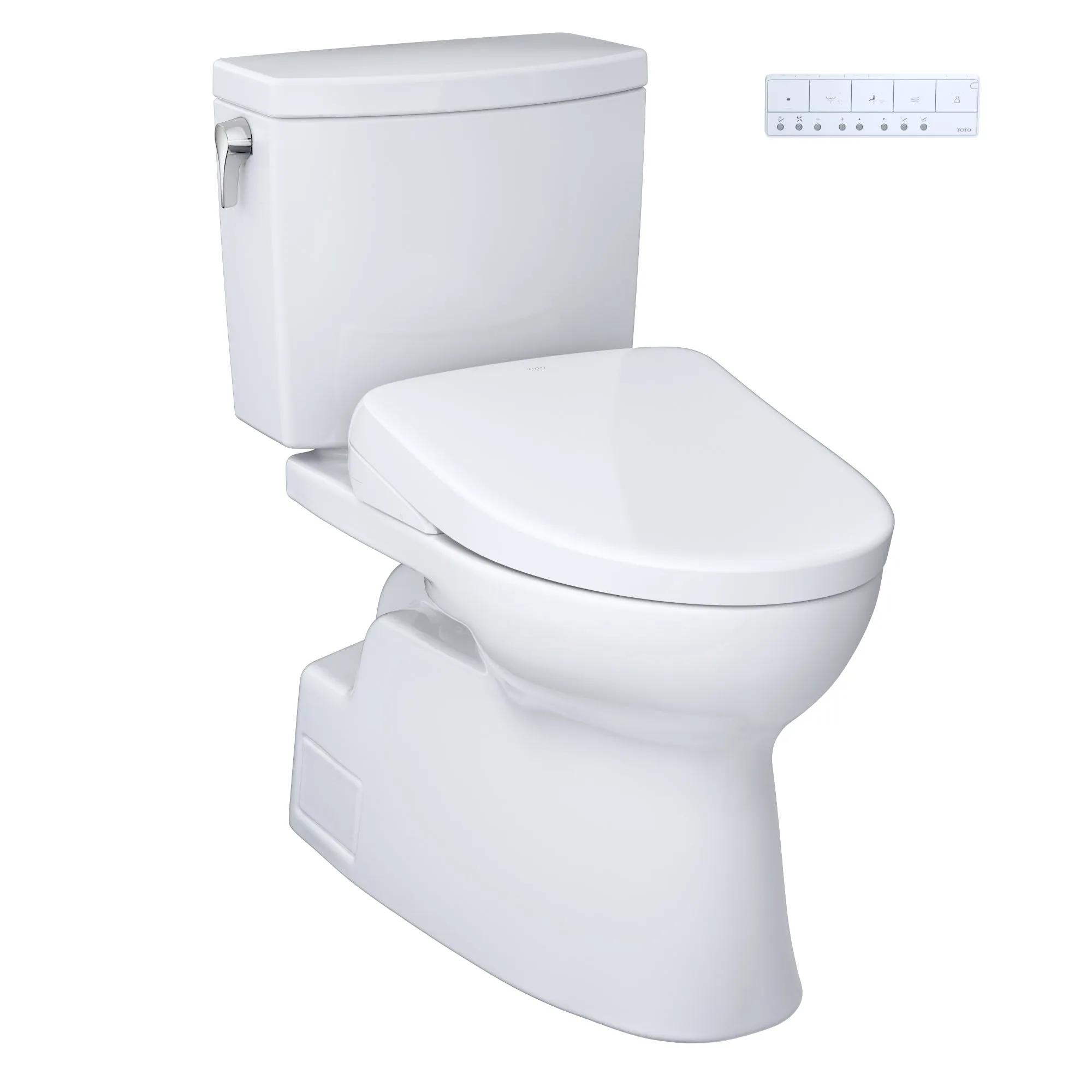 TOTO MW4744736CUFG#01 WASHLET  Vespin II 1G Two-Piece Toilet and WASHLET  S7A Bidet Seat, Cotton White