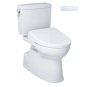 TOTO MW4744736CUFG#01 WASHLET  Vespin II 1G Two-Piece Toilet and WASHLET  S7A Bidet Seat, Cotton White