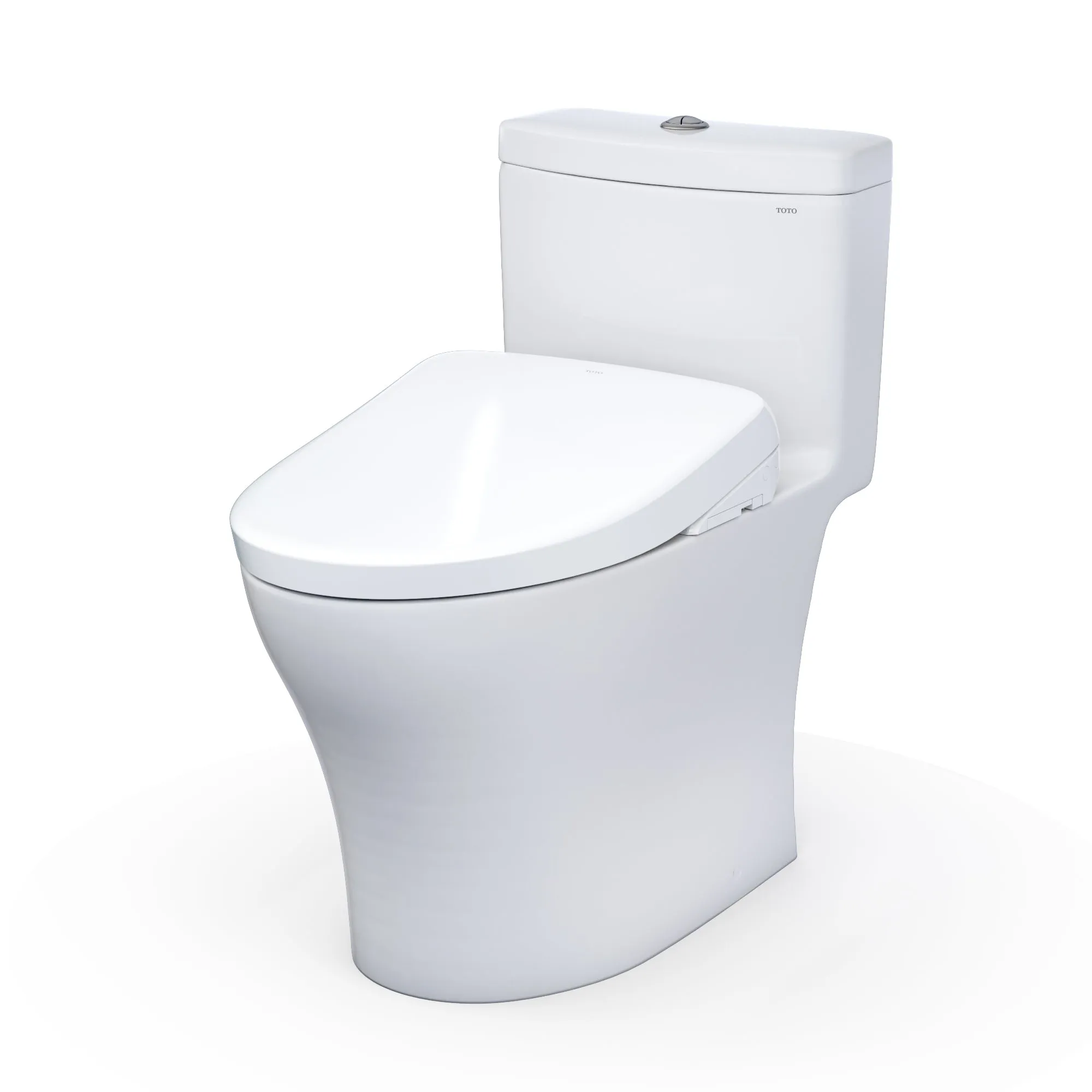 TOTO MW6464736CEMFGN#01 WASHLET  Aquia IV One-Piece Dual Flush Toilet with S7A Electric Bidet Seat