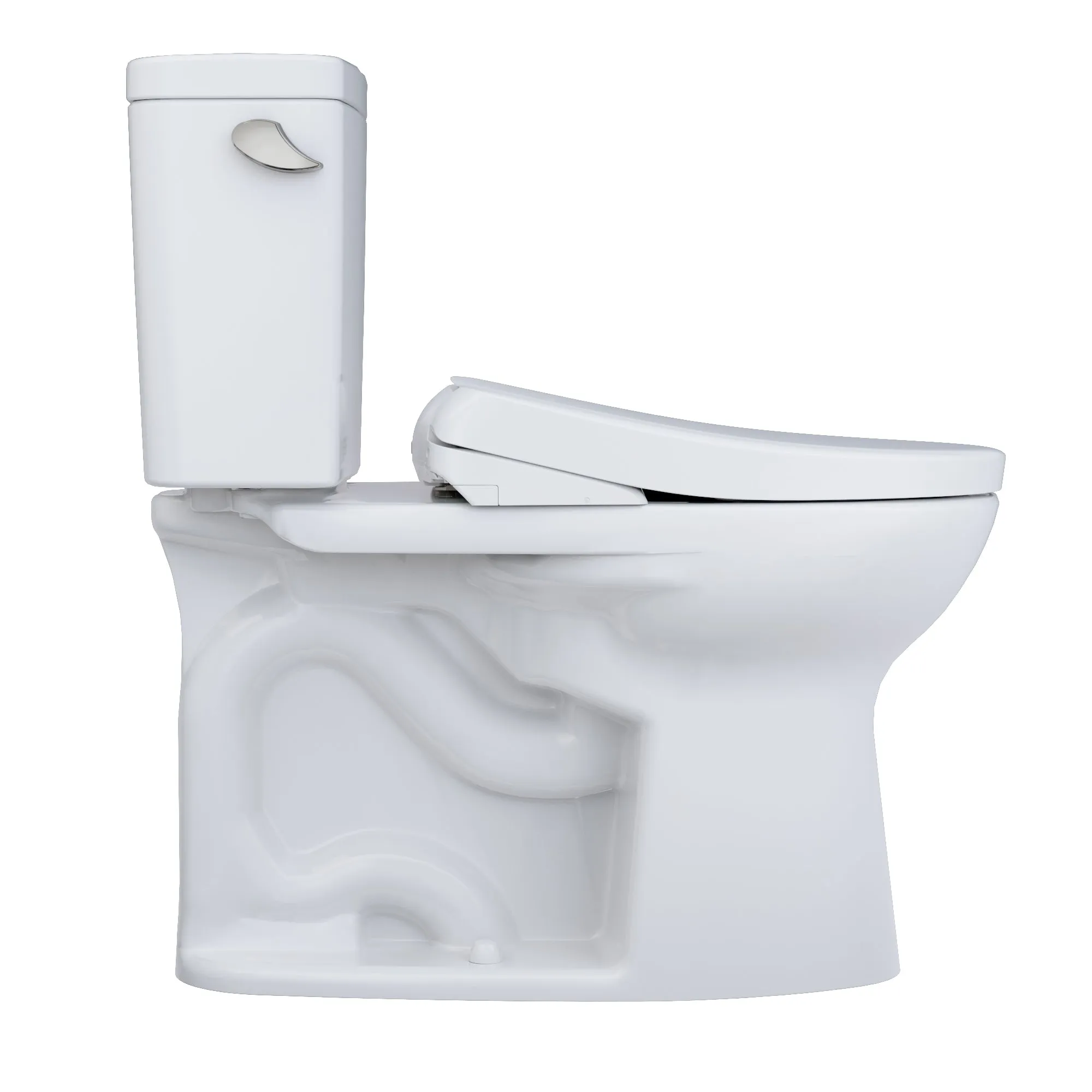 TOTO MW7764726CSFG#01 Drake Two-Piece Elongated Universal Height Toilet with S7 Bidet Seat