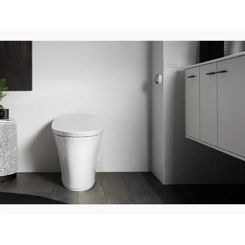 Veil Elongated 0.8 gpf & 1.28 gpf Dual-Flush Bidet Bowl Toilet in White