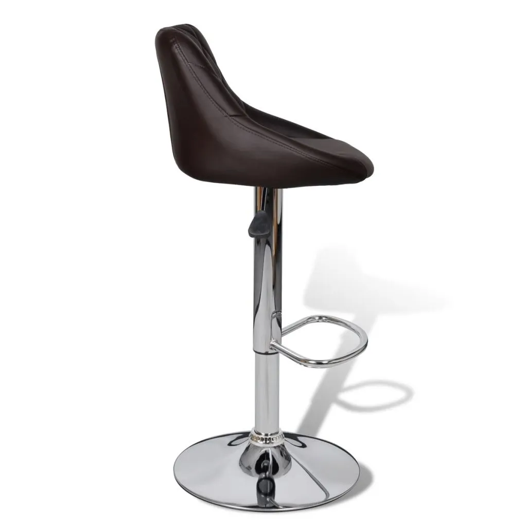 vidaXL Bar Stools 2 pcs Brown Faux Leather