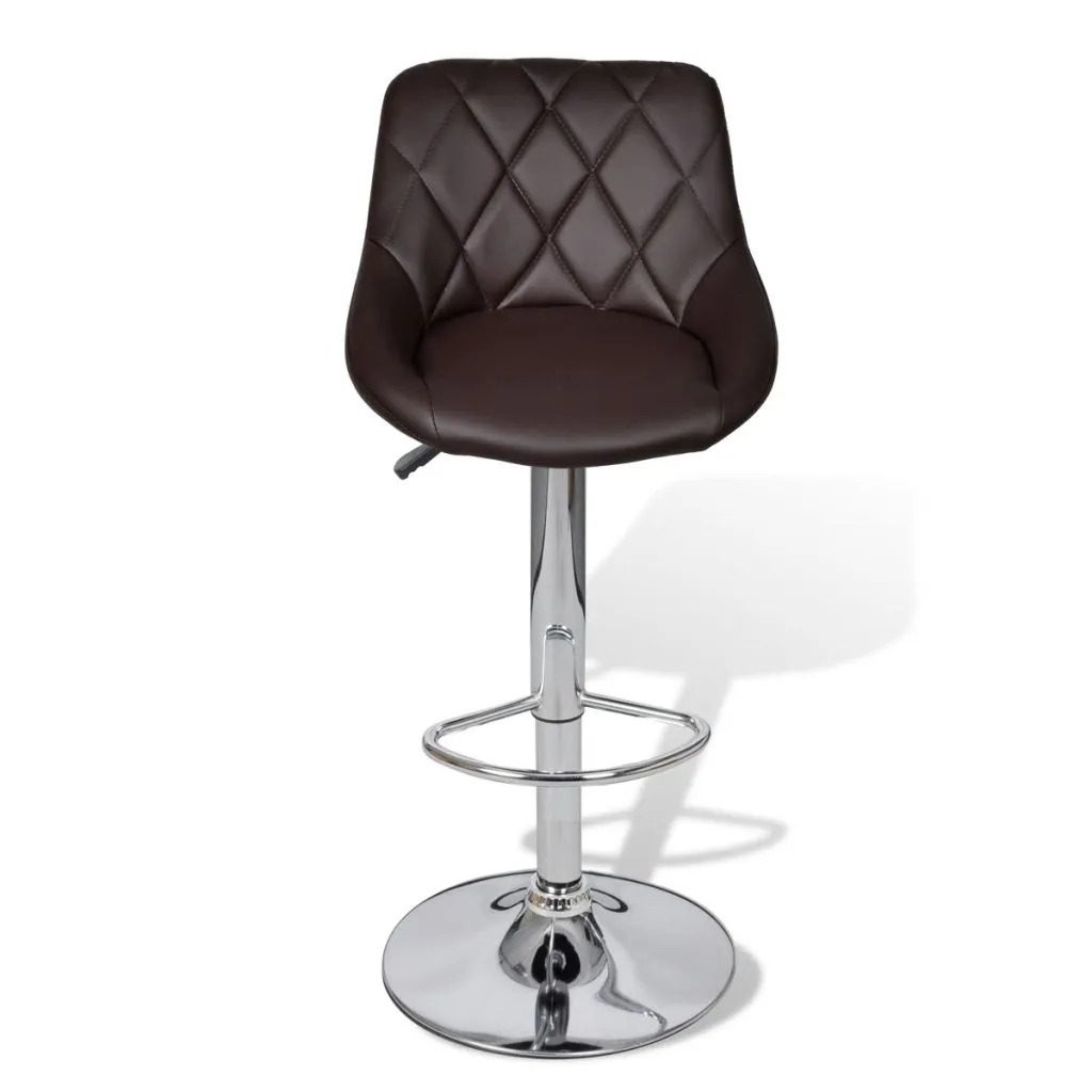 vidaXL Bar Stools 2 pcs Brown Faux Leather