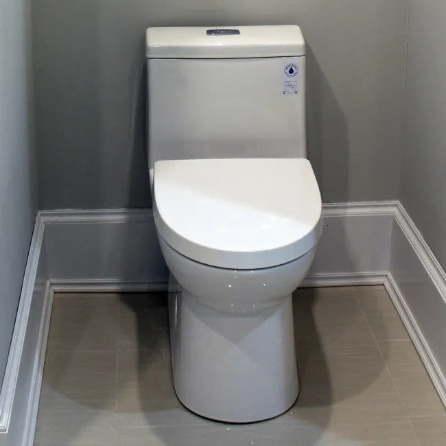 Vitreous China Siphonic OnePiece Toilet, 12" RoughIn, 0.95 GPF, White Finish