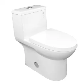 Vitreous China Siphonic OnePiece Toilet, 12" RoughIn, 0.95 GPF, White Finish