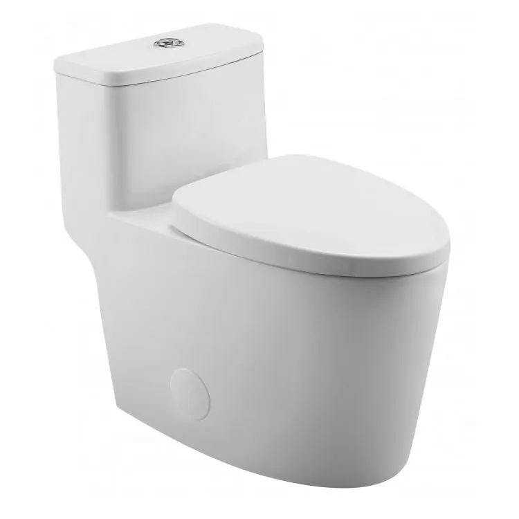 Vitreous China Tornado Syphonic One-Piece Toilet, 12" Rough-In, 1.1/1.6 GPF, Glossy White Finish