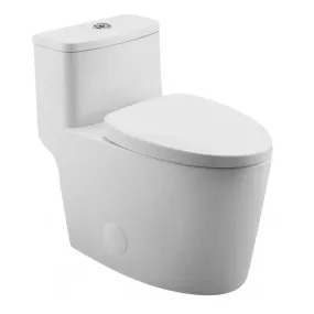 Vitreous China Tornado Syphonic One-Piece Toilet, 12" Rough-In, 1.1/1.6 GPF, Glossy White Finish