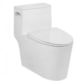 Vitreous China Tornado Syphonic One-Piece Toilet, 12" Rough-In, 1.1/1.6 GPF, Glossy White Finish