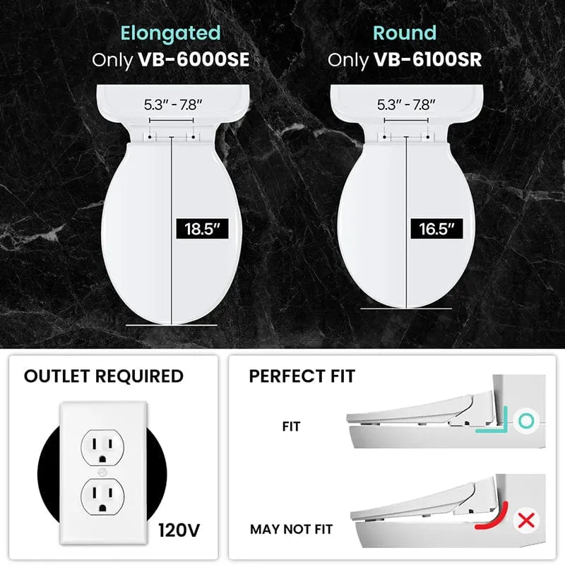 VOVO Stylement VB-6000SE / VB-6100SR Bidet Toilet Seat