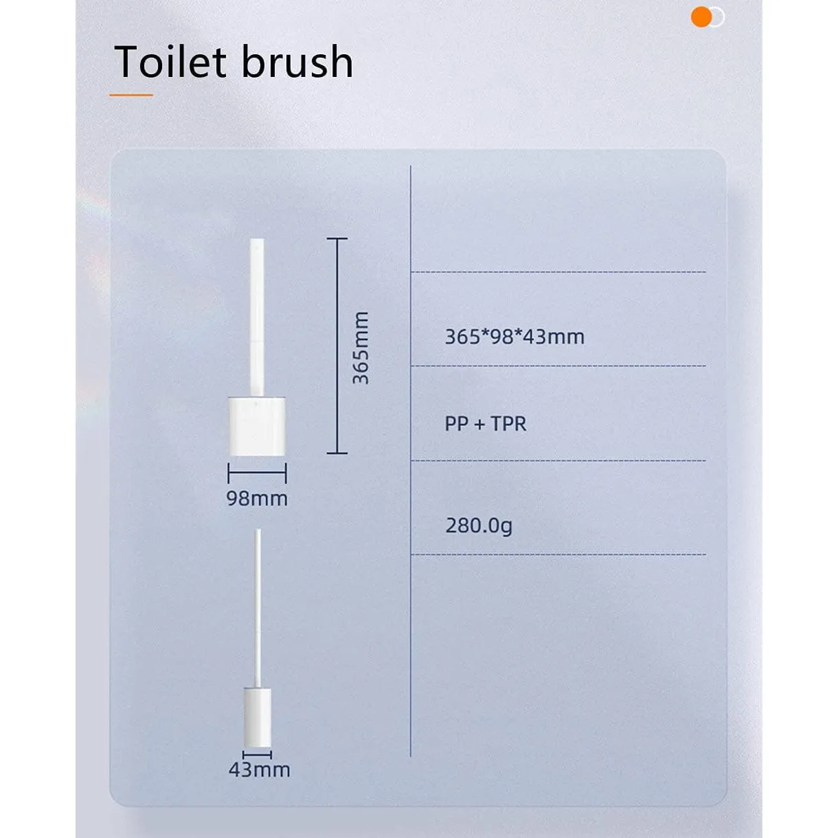 Wall Mounted Silicone Bathroom Brush and Holder Set