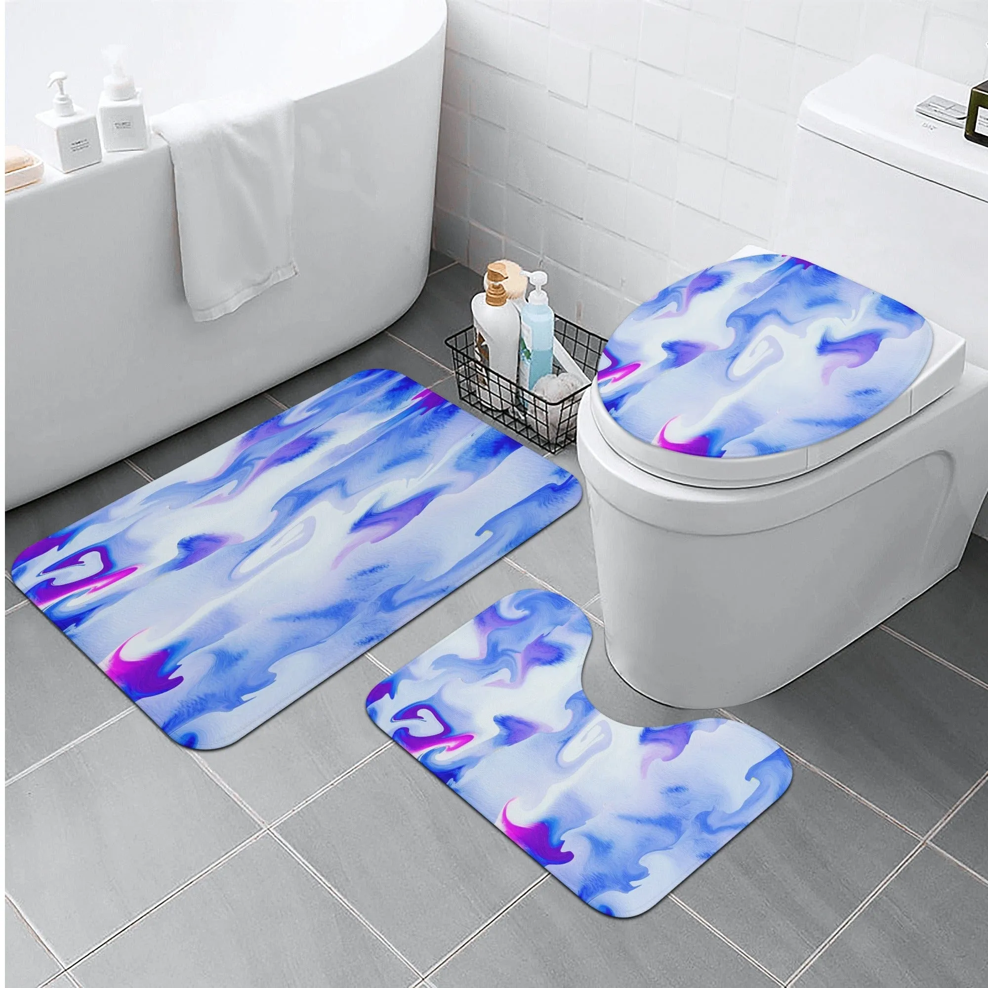 Water Color 3pc Bath Room Toilet Set