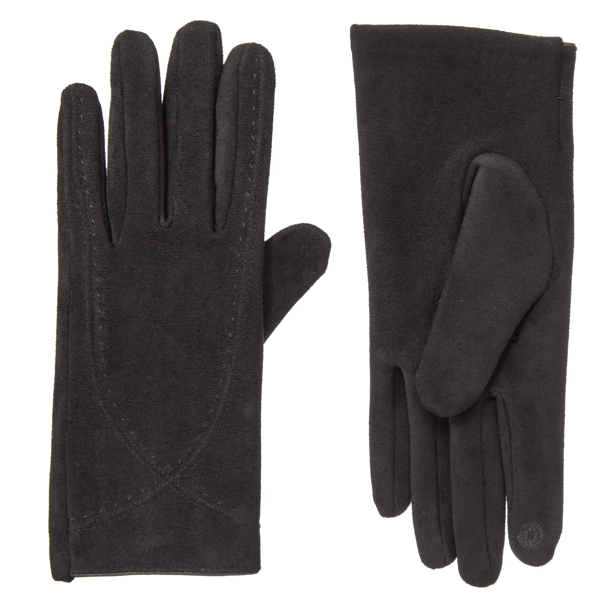 Women's Shortie Stretch Microsuede Water Repellent and Touchscreen Gloves