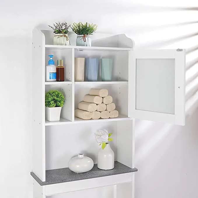 ZENY™ Over The Toilet Storage Cabinet, Bathroom Organizer with Adjustable Shelf