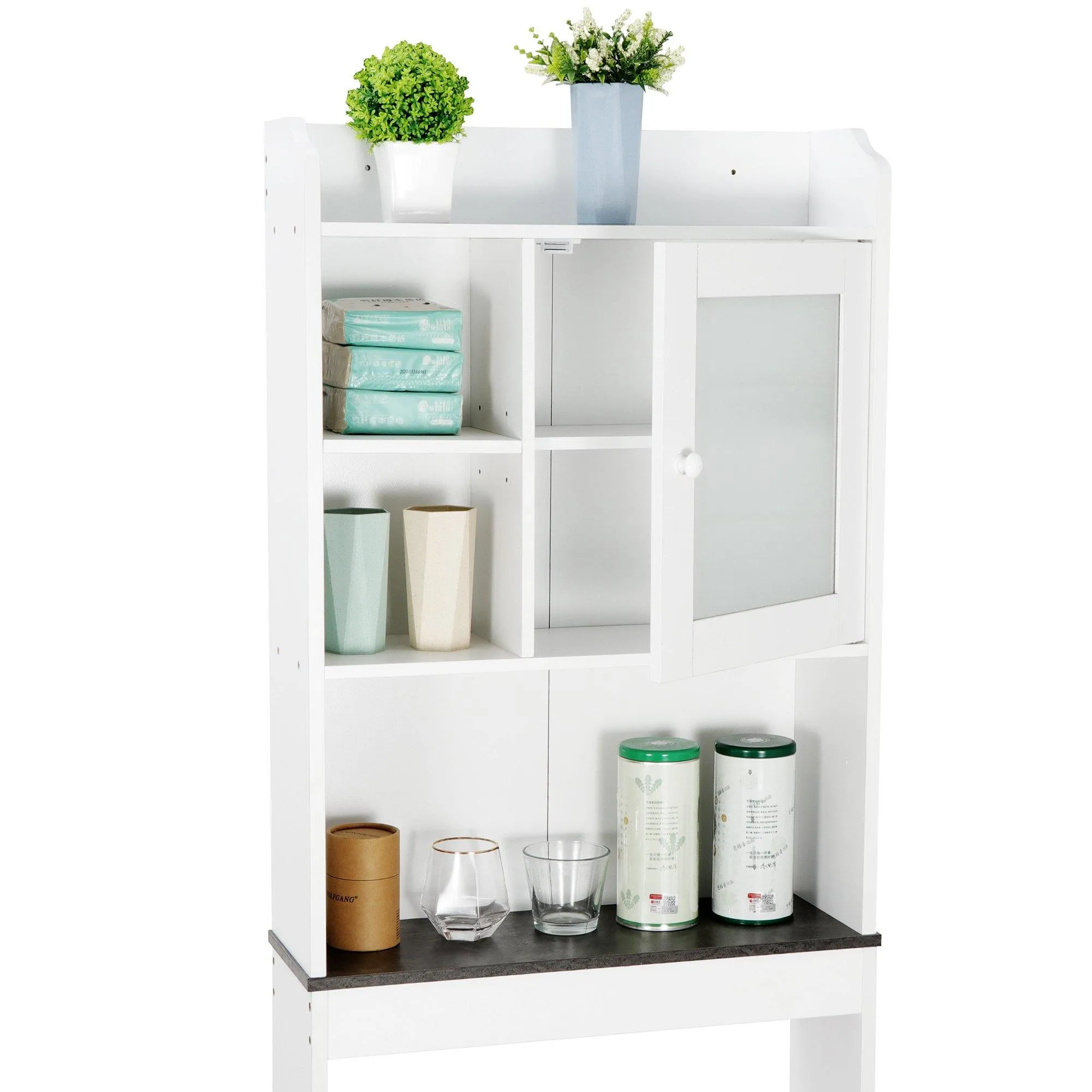 ZENY™ Over The Toilet Storage Cabinet, Bathroom Organizer with Adjustable Shelf